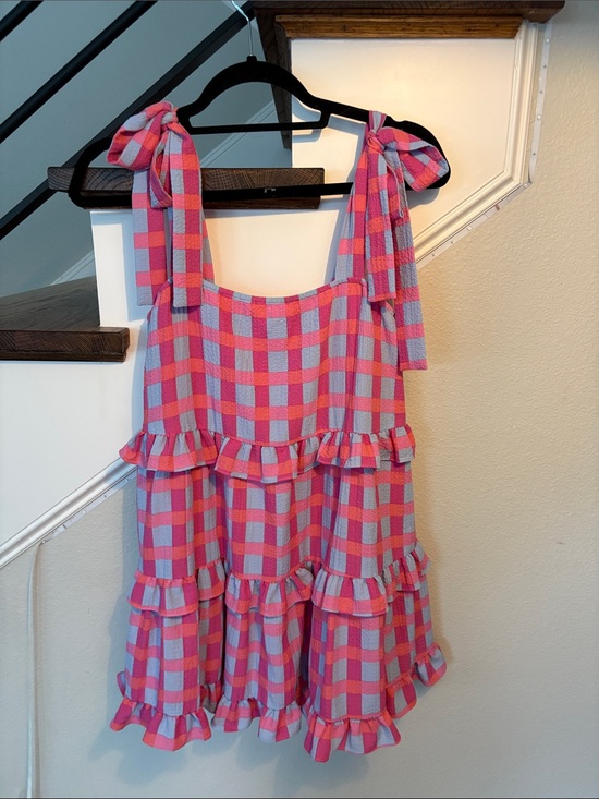 Buddy Love Dresses & Skirts - Buddy Love Pink Heart Arrow Blouse with Check Accents